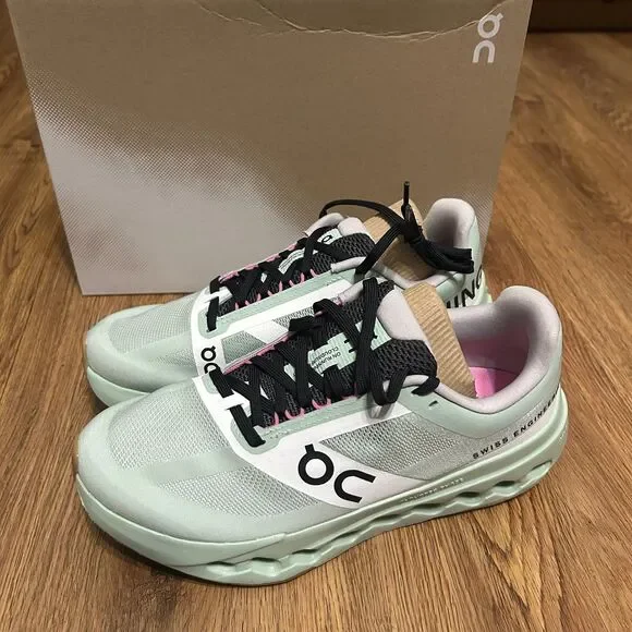 On Cloudsurfer green athletic training running lace up shoes sneakers sz9 new - Picture 4 of 5